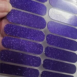 Jamberry New Stargazing deep purple glitter nail wraps